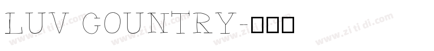 LUV COUNTRY字体转换
